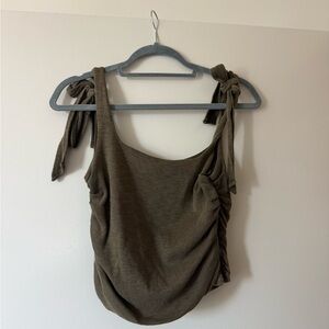 Free People Boulevard Ruched Cropped Top Size M